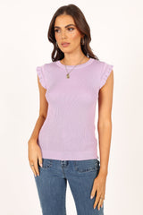 Henderson Knit Top - Lilac