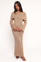 Indya Off Shoulder Top - Mocha