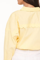 Inez Scallop Shirt - Yellow