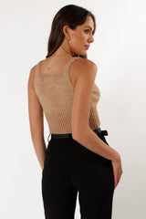 Isabel Sweater Top - Beige