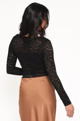 Iveta Lace Top - Black