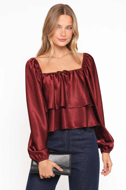 Janina Blouse - Wine