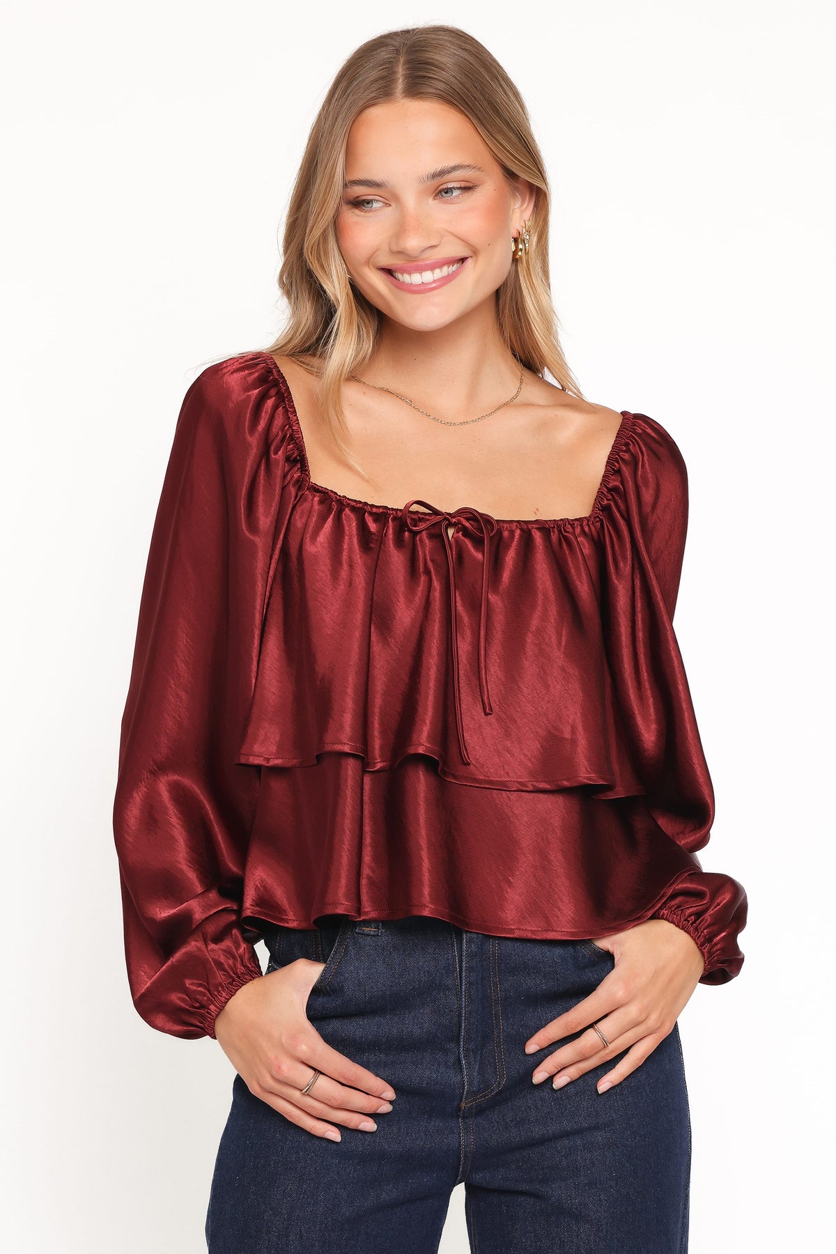 Janina Blouse - Wine