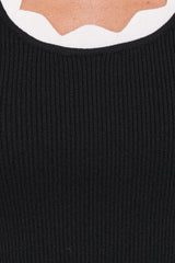 Johnson Scalloped Trim Tank - Black White