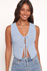 Kendall Knit Top - Light Blue