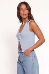 Kendall Knit Top - Light Blue