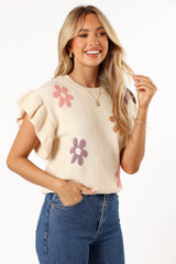 Kinsley Floral Top - Cream Multi