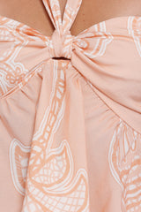 Klara Halter Top - Peach Floral