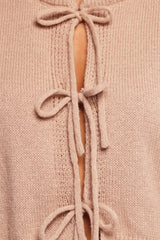 Koskie Tie Knit Top - Taupe