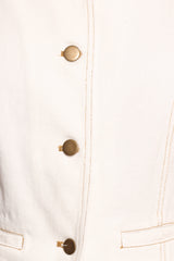 Kristy Denim Vest - White