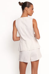 Kristy Denim Vest - White