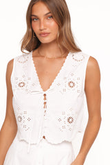Kye Top - White Broderie