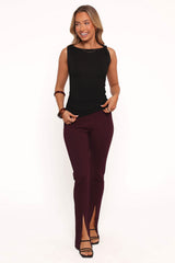 Lainey Twist Knit Top - Black
