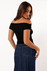 Lanna Off Shoulder Top - Black