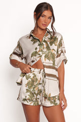Lara Shirt - Olive Print