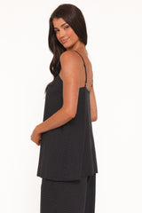 Lexi Top - Black Polkadot