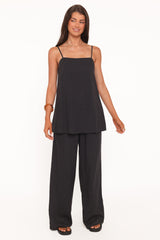Lexi Top - Black Polkadot