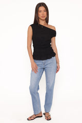 Lia Off Shoulder Top - Black