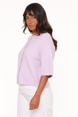 Lilith Knit Top - Lilac