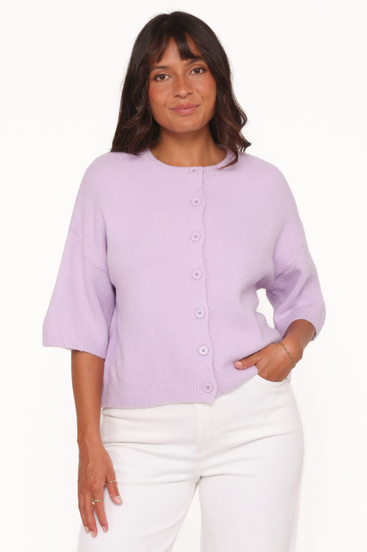 Lilith Knit Top - Lilac