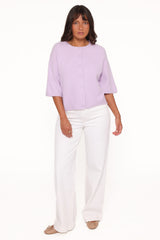 Lilith Knit Top - Lilac