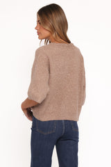 Lilith Knit Top - Mocha