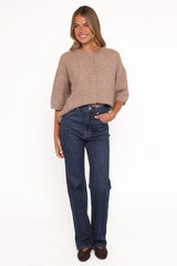 Lilith Knit Top - Mocha