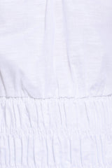 Lucilla Shirred Waist Top - White