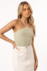 Lyles Knit Top - Avocado