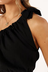 Marcoola One Shoulder Top - Black