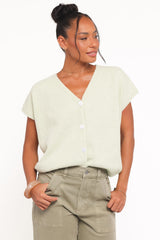Mariana Knit Vest - Sage