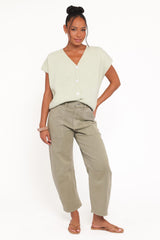 Mariana Knit Vest - Sage