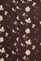 Marni Top - Brown Ditsy