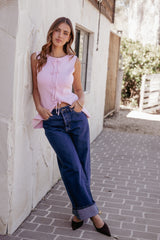 Milani Bow Knitted Top - Light Pink