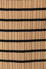 Milla Knit Top - Beige Black