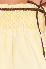 Mireille Baby Doll Top - Lemon