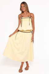 Mireille Baby Doll Top - Lemon