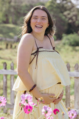 Mireille Baby Doll Top - Lemon