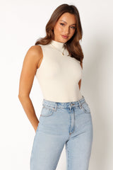 Natalia Knitted Bodysuit - Cream