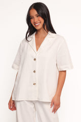 Odelia Denim Shirt - Off White