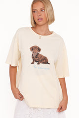 Petite Saucisse Tee - Cream