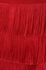 Rara Fringe Top - Red