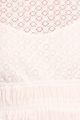 Riven Shirred Top - White