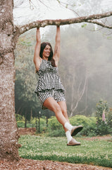Rory Top - Black Gingham