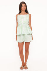 Rory Top - Jade Painted Stripe