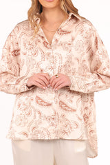 Rosalie Shirt - Brown Paisley