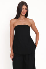 Rosemarie Strapless Top - Black