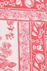 Rosemarie Strapless Top - Rose Tile