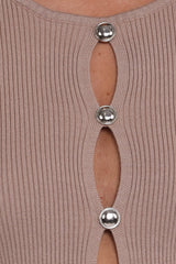 Rosienna Knit Top - Taupe