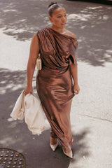 Rowyn Drapey Metallic Top - Bronze